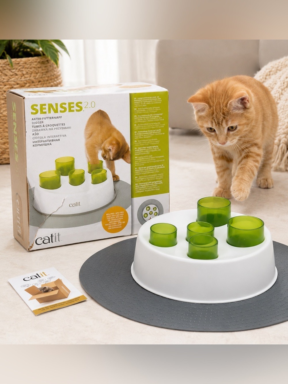 Catit Senses 2.0 Digger Interactive Cat Feeder Slow Feeder Treat Puzzle